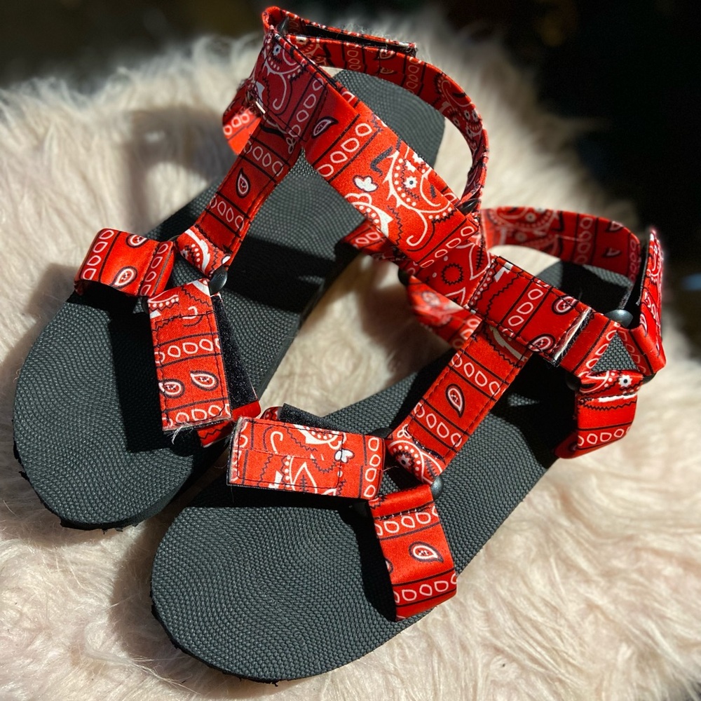 Red sandals